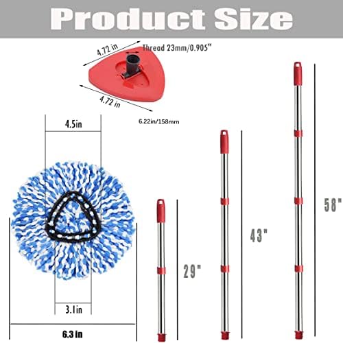 Ocedar Spin Mop Replacement Set - 100 Microfiber for 2-Tank System