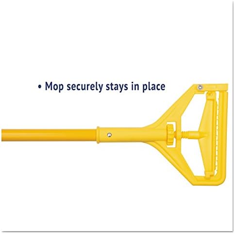 Boardwalk Quick Change plastic mop head handle with side latch 60-inchYellow