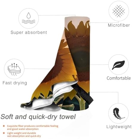 Sunflower and Sunset Print Quick Dry Towel