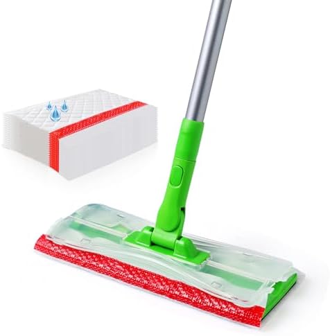 Eyliden Mop with 24 Wet Pads and Refills for Multi Surface Cleaning