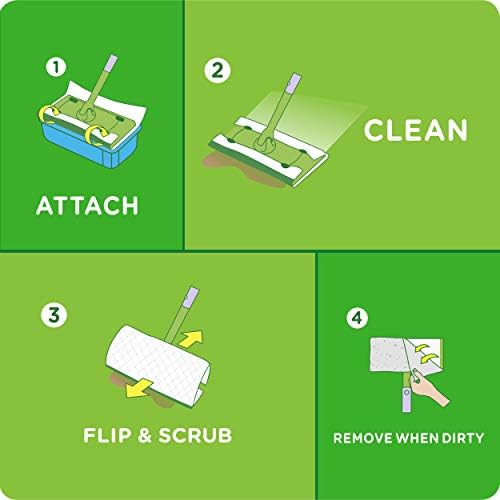 Swiffer Wipe n Clean Wet Padding Mop 20 ct