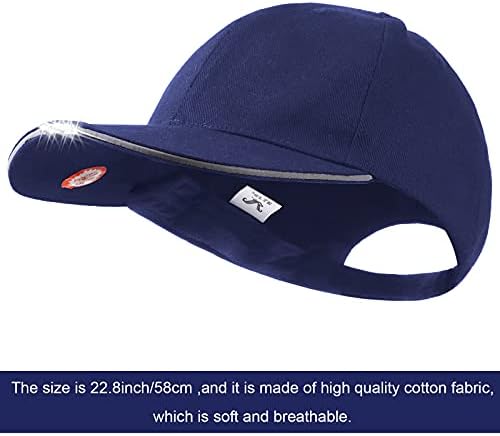 2-Piece LED Baseball Cap with Rechargeable Battery for Outdoor Use