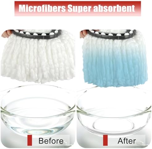 Mop Head Replacement 3 Pack Spin Mop Refill White