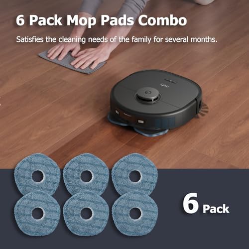 6-Piece Premium Replacement Mop Pads for Eufy X10 Pro Omni