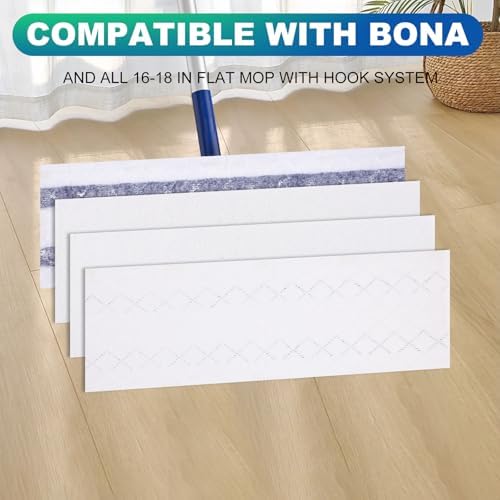 YHOVID Replacement Mop Pad for Flat Mops Microfiber Cleaners with Extra Coverage