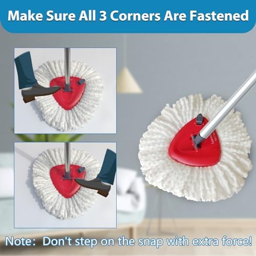 4-Pack Mop Replacement Heads for O Cedar EasyWring 1 Tank
