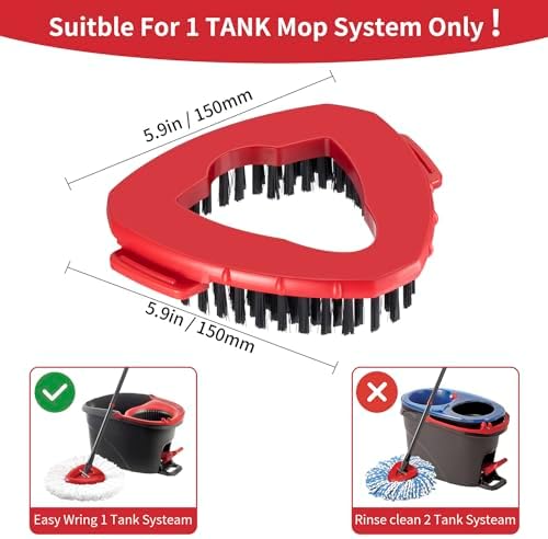 Premium scrub brush for O Cedar spin mops