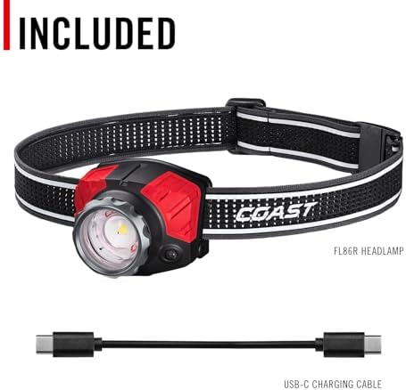 Coast FL85R Tri-Color Rechargeable LED Headlamp