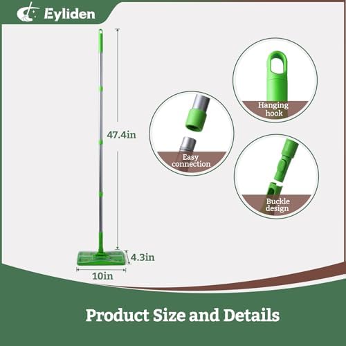 Eyliden Mop with 24 Wet Pads and Refills for Multi Surface Cleaning