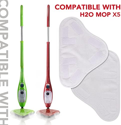 8-Piece Microfiber Steam Mop Pad Replacement for H2O H20 Mop X5