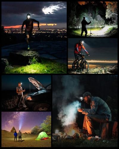 Voph 1200 Lumens Dual Rechargeable Headlamp with 6 Modes