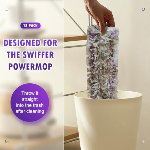 18 Count Pure Realm Swiffer PowerMop Replacement Pads