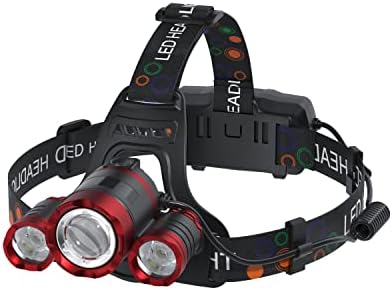 3-Lamp Red Headlamp for Adults