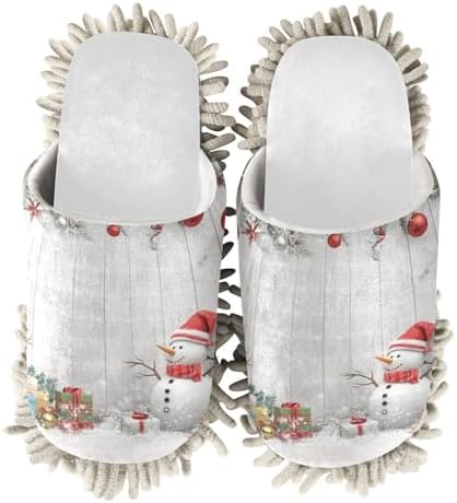 White Christmas Slippers for Efficient Cleaning