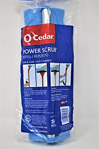 O-Cedar Power Scrub 10 in L Sponge Microfiber Roller Mop Refill