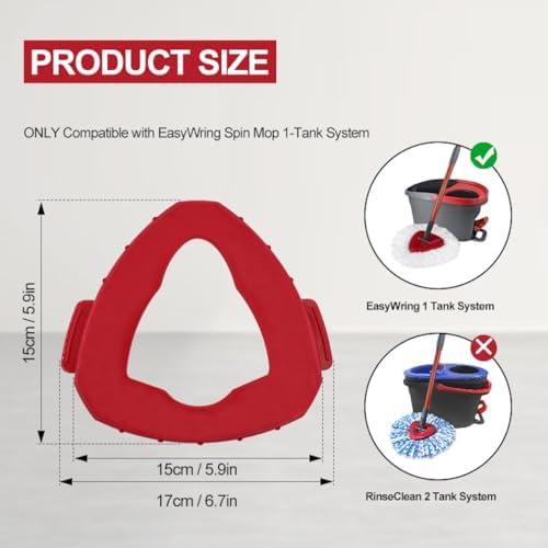 Power scrub brush headcompatible with Ocedar EasyWring 1-Tankspin system