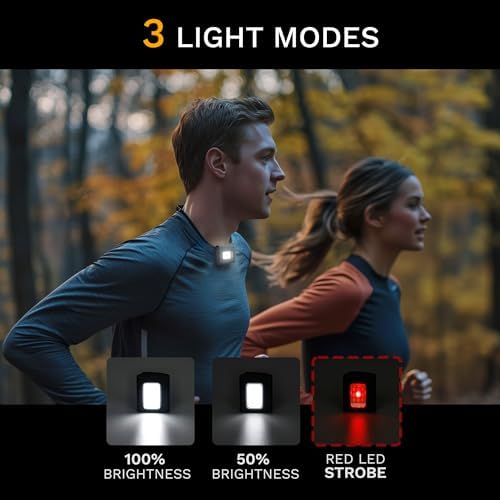 Reflective Running Lights 2Pack - Rechargeable Magnetic for Hiking Camping Safety