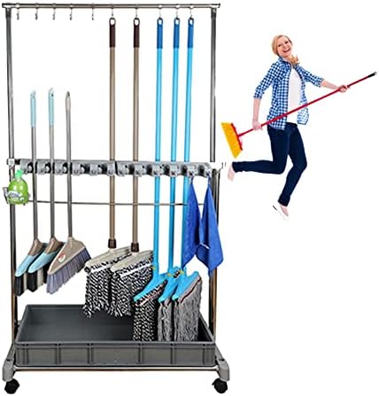 Movable Broom Mop Holder keeps your space tidy