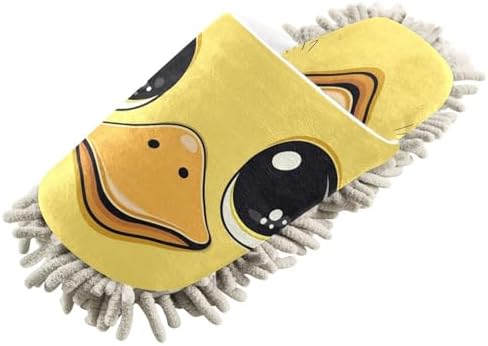Zhirexin Yellow Duck Mop Slippers Soft Washable Floor Cleaner