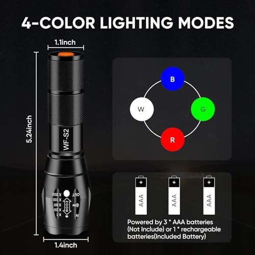 Durable Red Light Headlamp with 4 Color Options