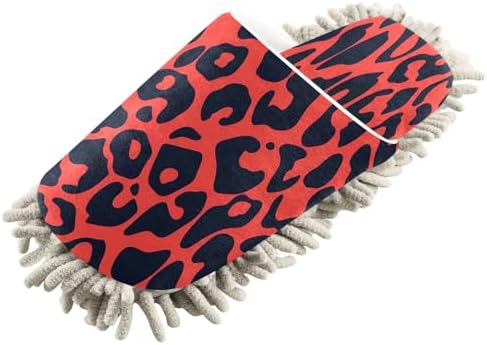 Zhirexin Red Leopard Kitchen Slippers