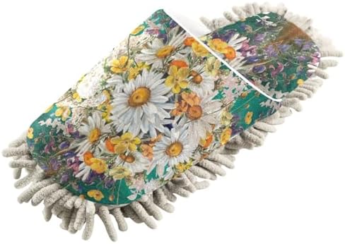 Kigai Chamomile Microfiber Slippers Fast Cleaning Noiseless Safe for Pets Kids