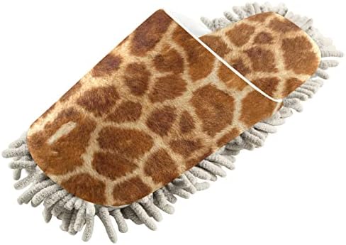 Kigai Microfiber Cleaning Slippers Giraffe Leopard