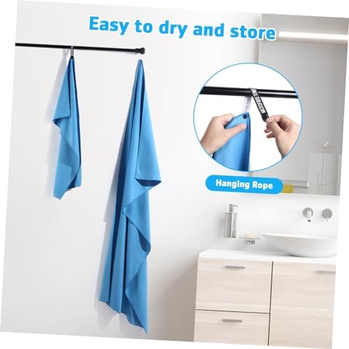 BESPORTABLE Large Quick Dry Towel Set for Beach Gym with Mesh Bag