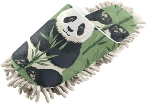 Stylish Microfiber Forest Panda Slippers for Cleaners