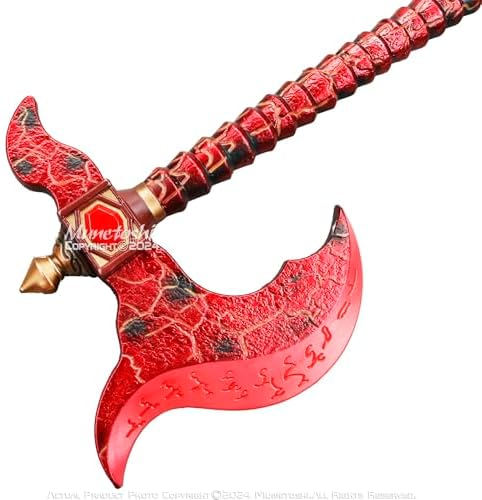 Fantasy Red Demon Axe Foam Replica Medieval Costume Prop
