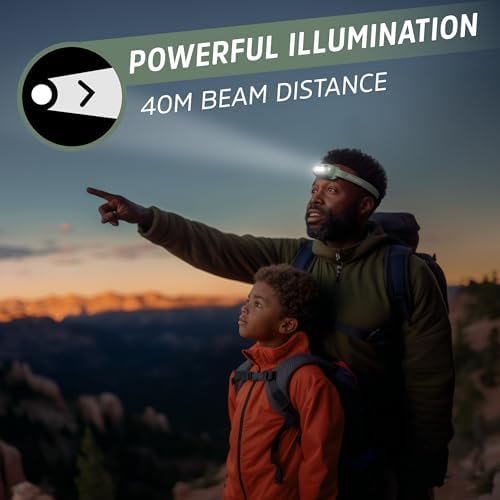 Energizer Universal LED Headlamp - Bright Outdoor Camping Light Pack of 2