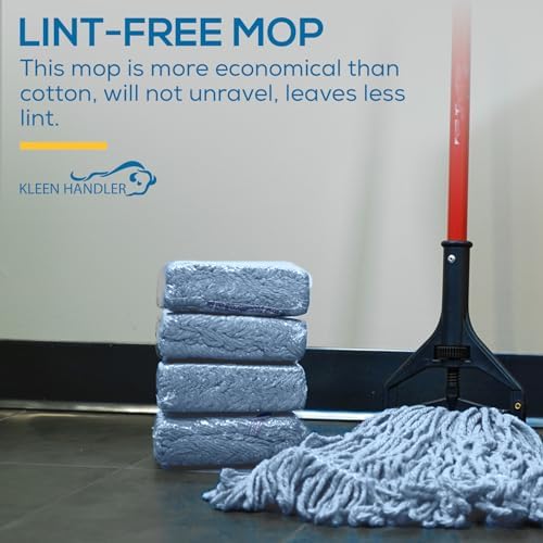 KLEEN HANDLER Heavy Duty Blue Mop Head Replacement Pack of 3
