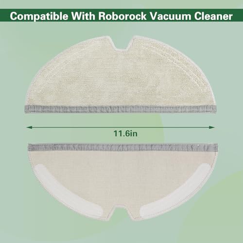 VIEWALL Reusable Microfiber Mop Cloth for Roborock 6 Packs