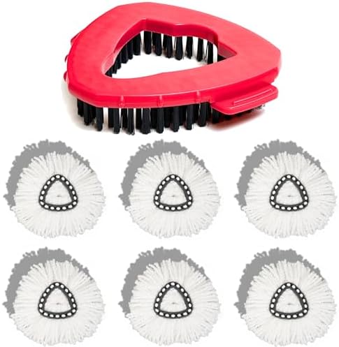 Durable scrub brush mop head replacement for O Cedar spin mop System