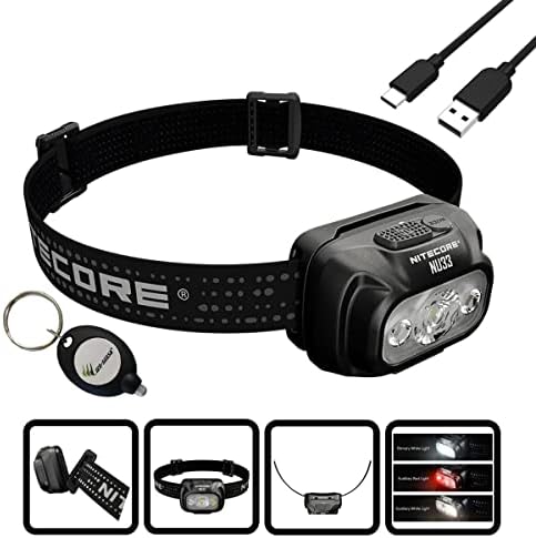 Bright Durable Nitecore NU33adjustable headlamp for camping trips
