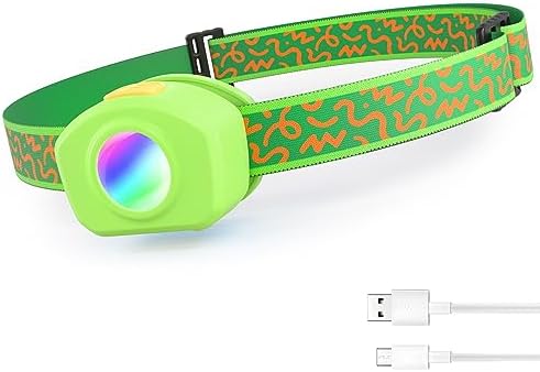 Bright Adjustable RGB Kids Headlamp for Camping More