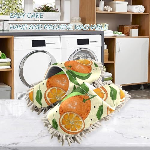 Efficient Orange Slices Mop Slippers for Easy Cleaning