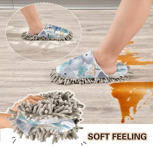 Microfiber Slippers House Cleaning - Ultra Comfy Soft Washable for MenWomen