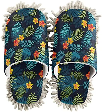 Premium Comfort Hibiscus Floor Slippers for Mopping