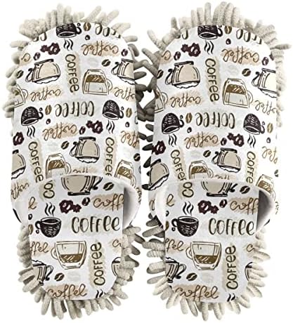 AAA-Rated Coffee Mop House Slippers for Hard Floors