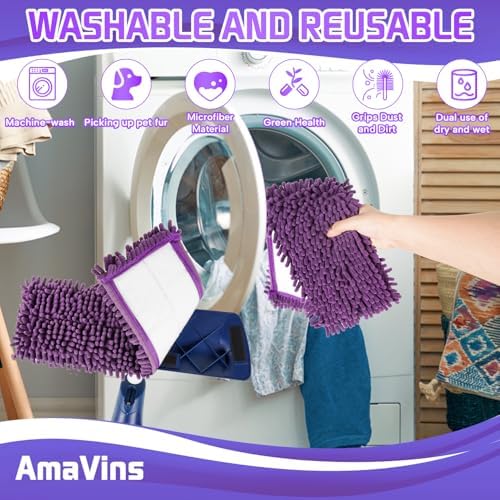 AmaVins 2-Pack Pet System Microfiber Mop Pad with Bona Mop Compatibility
