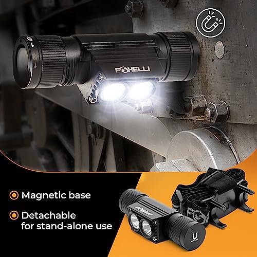 Bright Durable IPX7 Waterproof Rechargeable Headlamp for Work Hiking