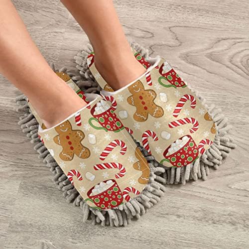Christmas Ginger Man Mop Slippers Ergonomic Machine Washable