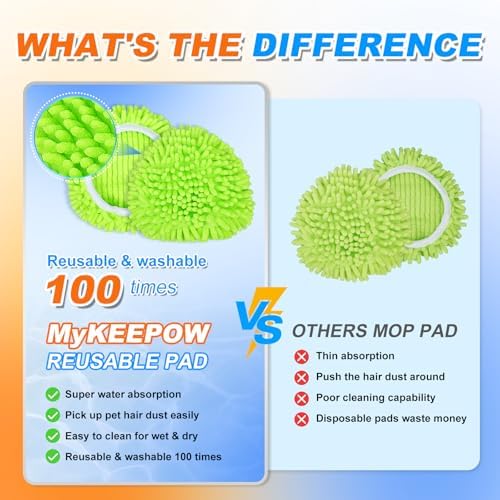 4 Pack Mop Pad Replacement for O-Cedar Spin Mop System
