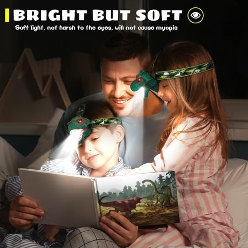 Adjustable Dinosaur Headlamp for Kids