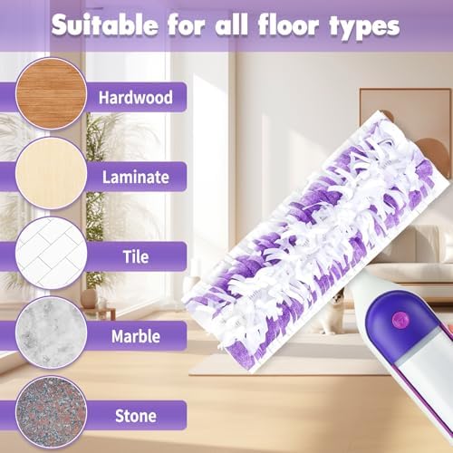 Hofosi 25PCS Disposable Mopping Pads Swiffer PowerMop Replacement Multi-Surface Floor Cleaning