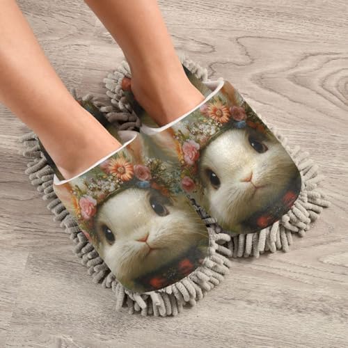 FLildon Microfiber Rabbit Slippers for Men Women