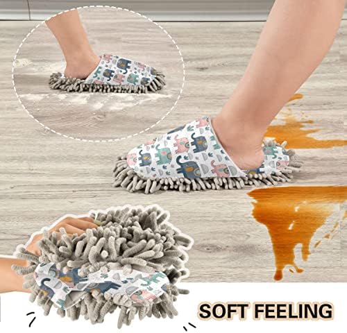 Elephants Mop House Slippers for Women