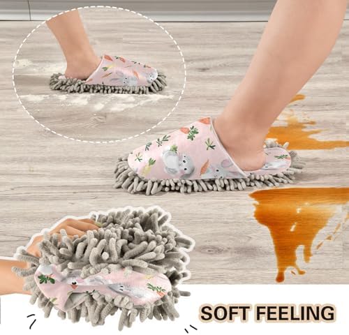 Keep Feet Comfortable for Cleaning - Soft Microfiber Slippers for House