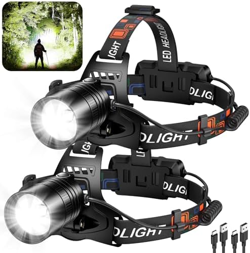 Durable Rechargeable Headlamp for Camping